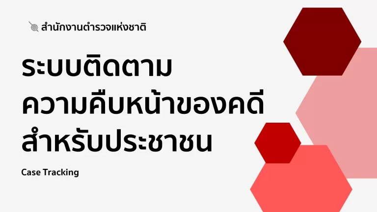 ระบบติดตามความคืบหน้าของคดีสำหรับประชาชน